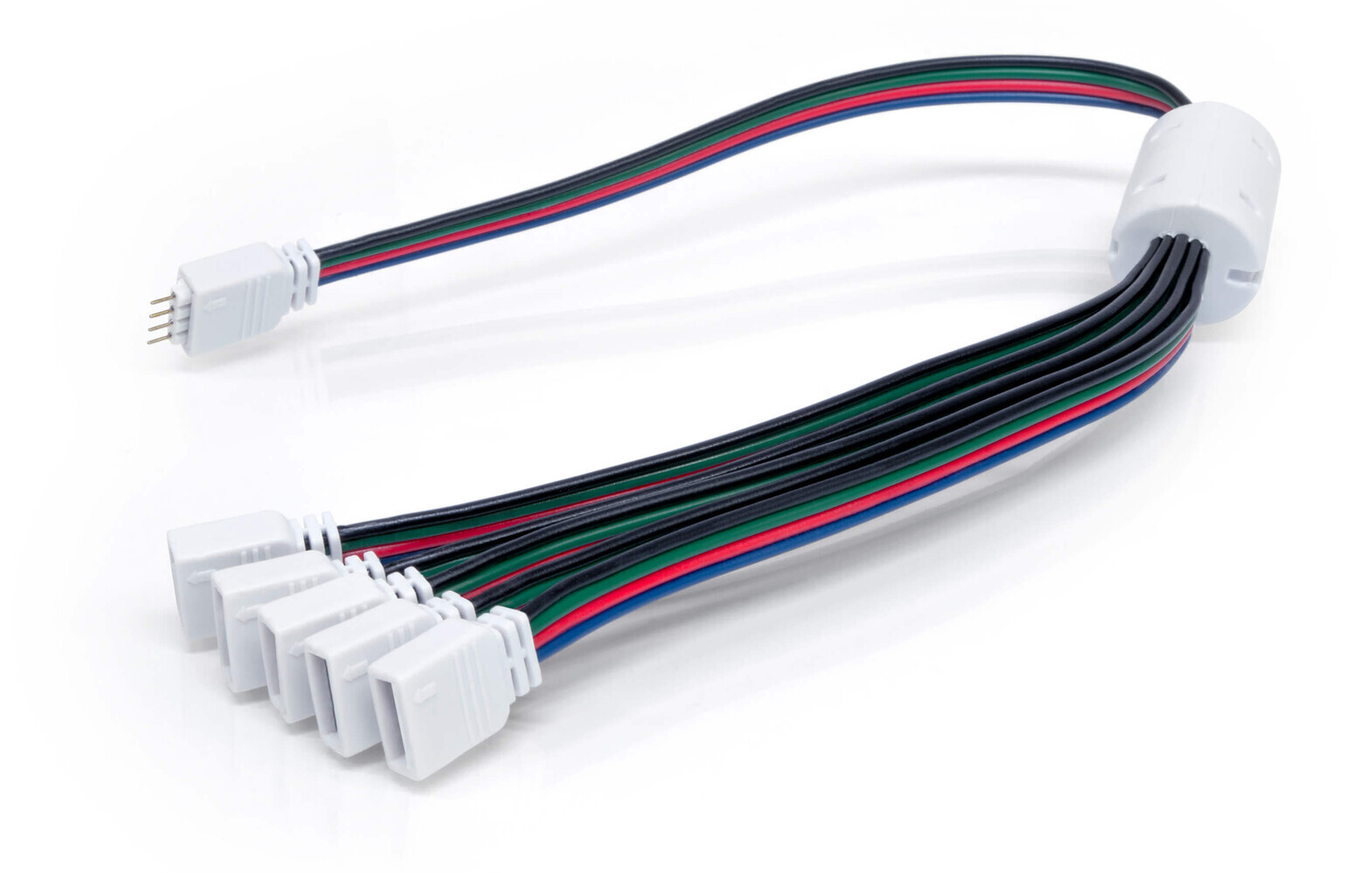 LED Streifen Verteiler von LED Universum - 4 pol led verteiler 1 zu 6 1 input stecker 6 outputs buchse für rgb led streifen
