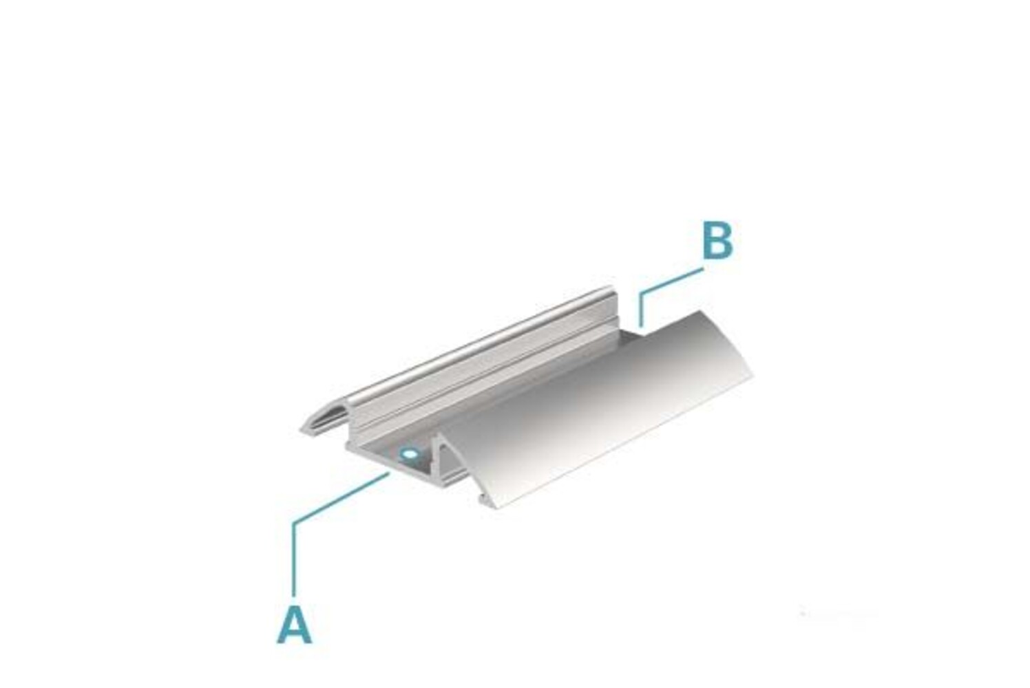 Silber mattes Deko-Light LED Profil für LED Stripes unterbaubar
