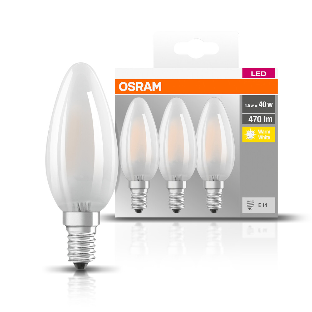 Hochwertiges, energiesparendes LED-Leuchtmittel von OSRAM, strahlend mit 2700K warmer Farbtemperatur