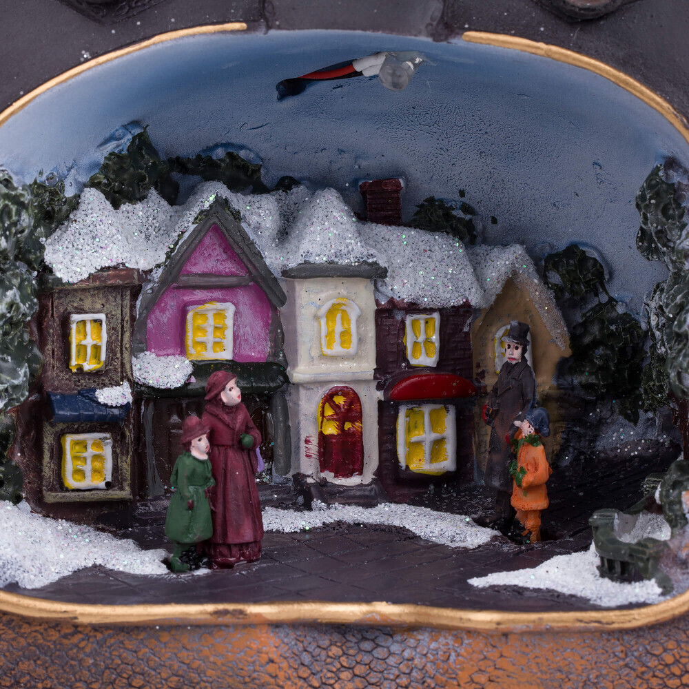 Strahlende verzaubernde Leuchtfiguren, ein stimmungsvolles Winterdorf von LED Universum, batteriebetrieben zur Weihnachtsdekoration
