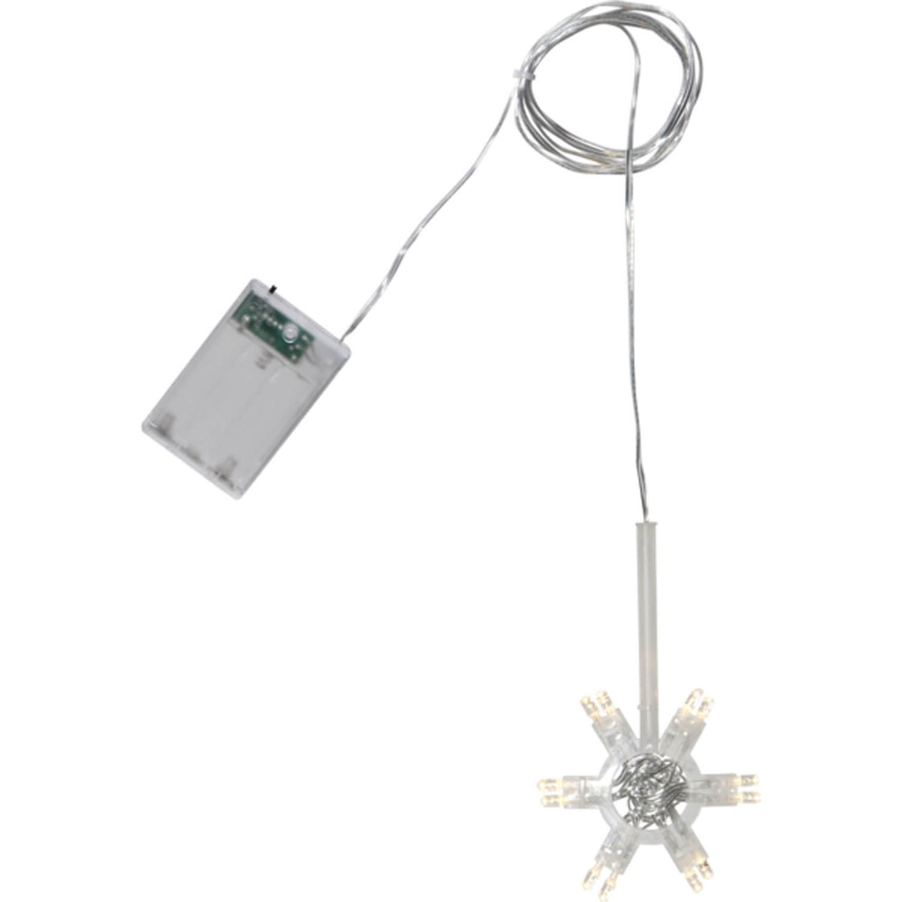 Erstrahlende Lichterkette von Star Trading mit transparentem Kabel und warmweißen LEDs