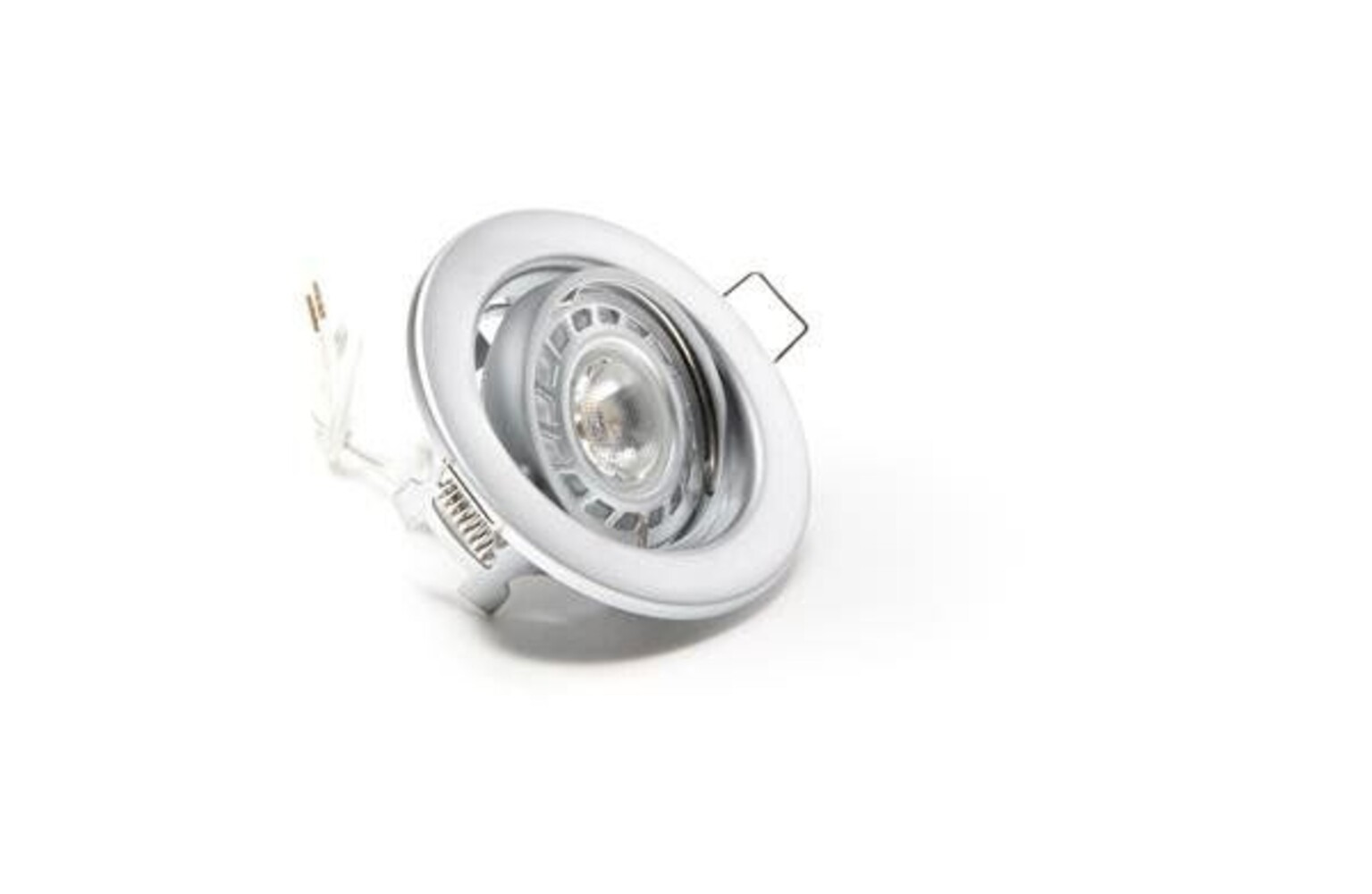 Schöner Deckeneinbauring mit leistungsstarker GU10 Lampe von Deko-Light
