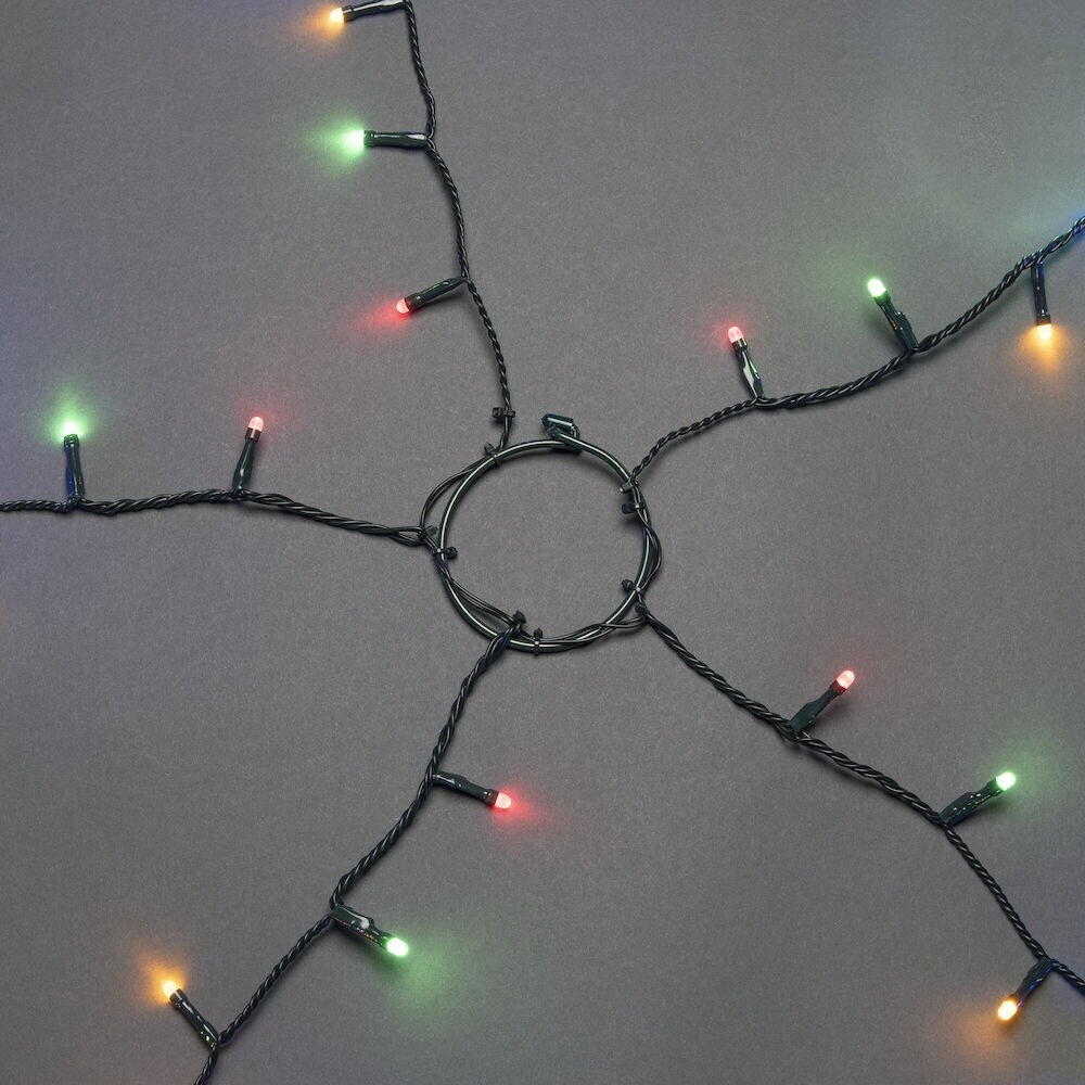 Blickfang LED Baummantel mit multicolor Dioden, vormontiert und gefrostet von Konstsmide