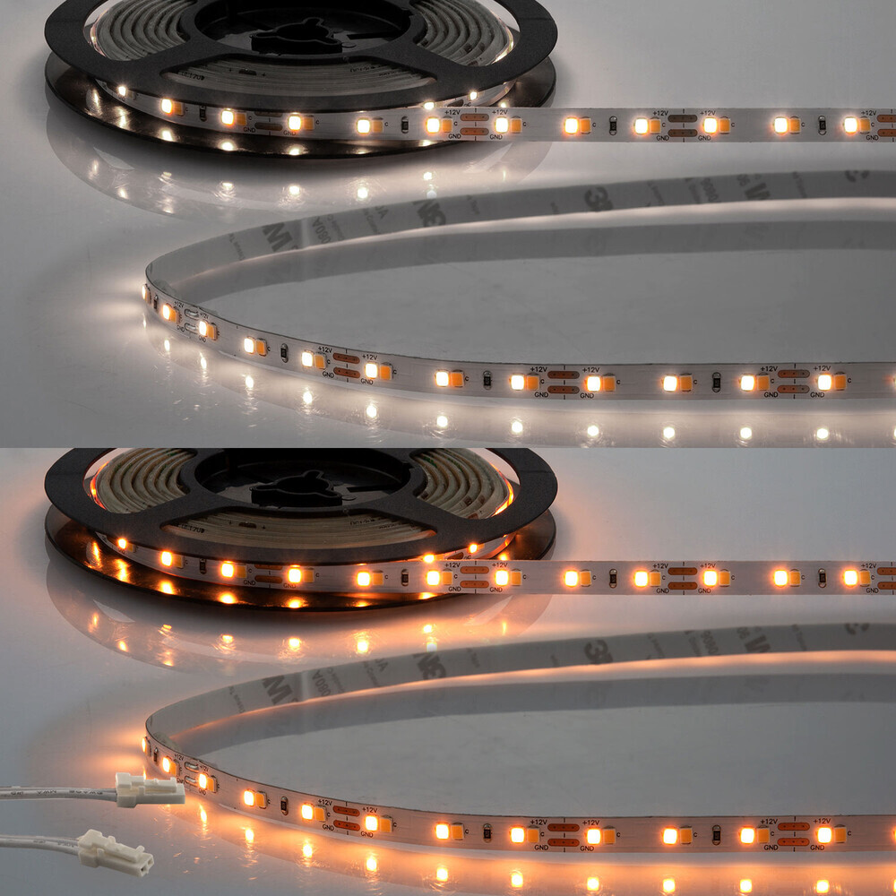 Hochwertiger weißdynamischer LED Streifen von Isoled mit 126 LEDs pro Meter