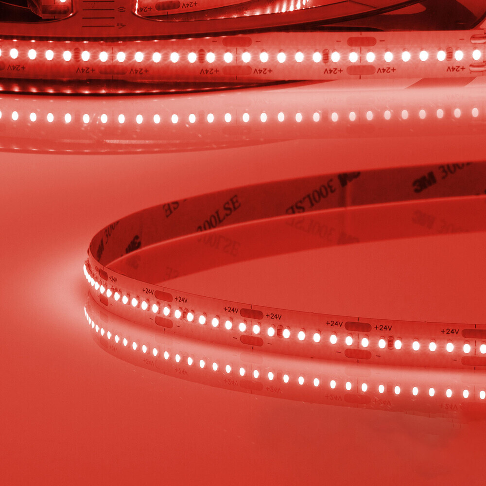 Hochwertiger LED-Streifen von Isoled in leuchtendem Rot