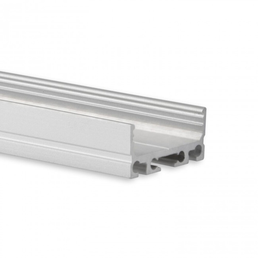 Elegantes LED Profil von GALAXY profiles, 200 cm lang, flach und in stilvollem Silber