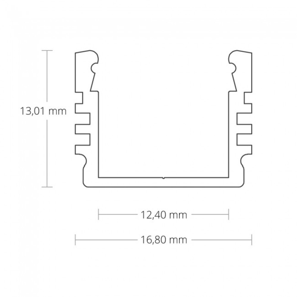 GALAXY Profiles LED Profil in edlem Schwarz RAL 9005 für LED Stripes bis zu 12 mm Breite