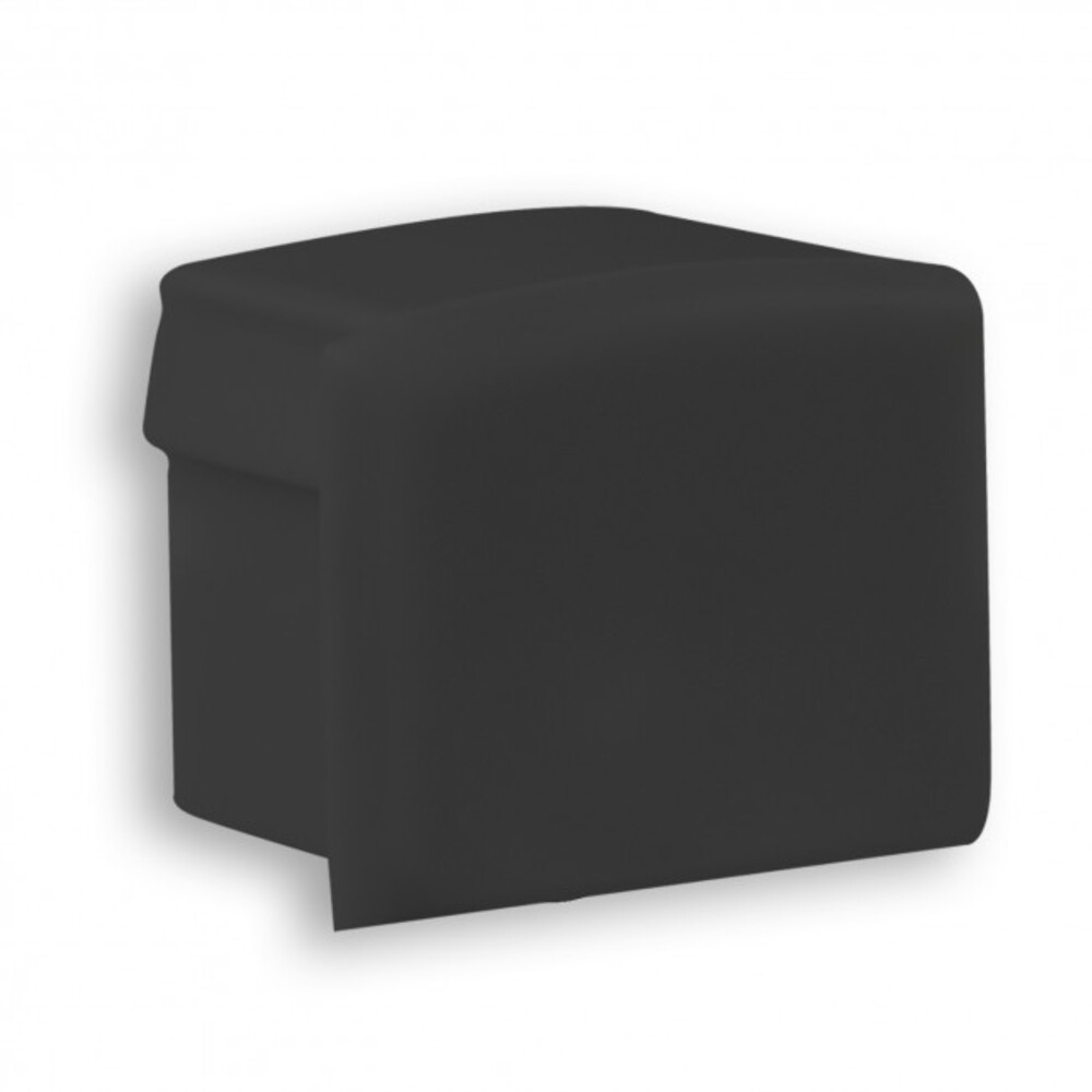 Hochwertige schwarze Endkappe von GALAXY profiles für Profil PL4