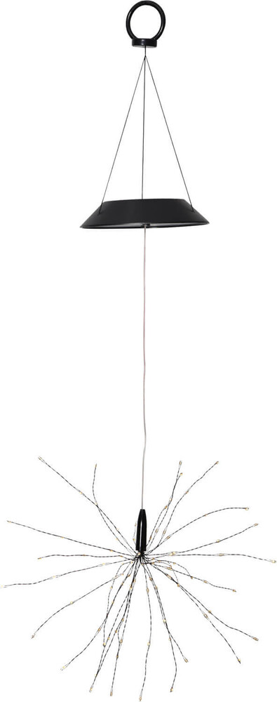 Stilvolle hängende schwarze Dekoleuchte von Star Trading mit warmweißen LED-Lichtern