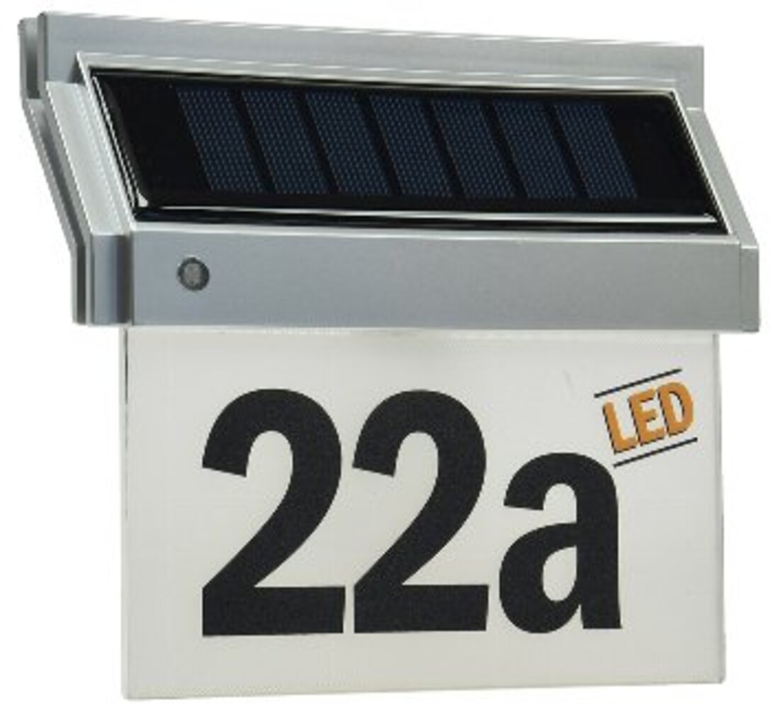 Innovative Solarleuchte von ChiliTec mit elegantem Design und inklusiven Zahlen- und Buchstabensatz