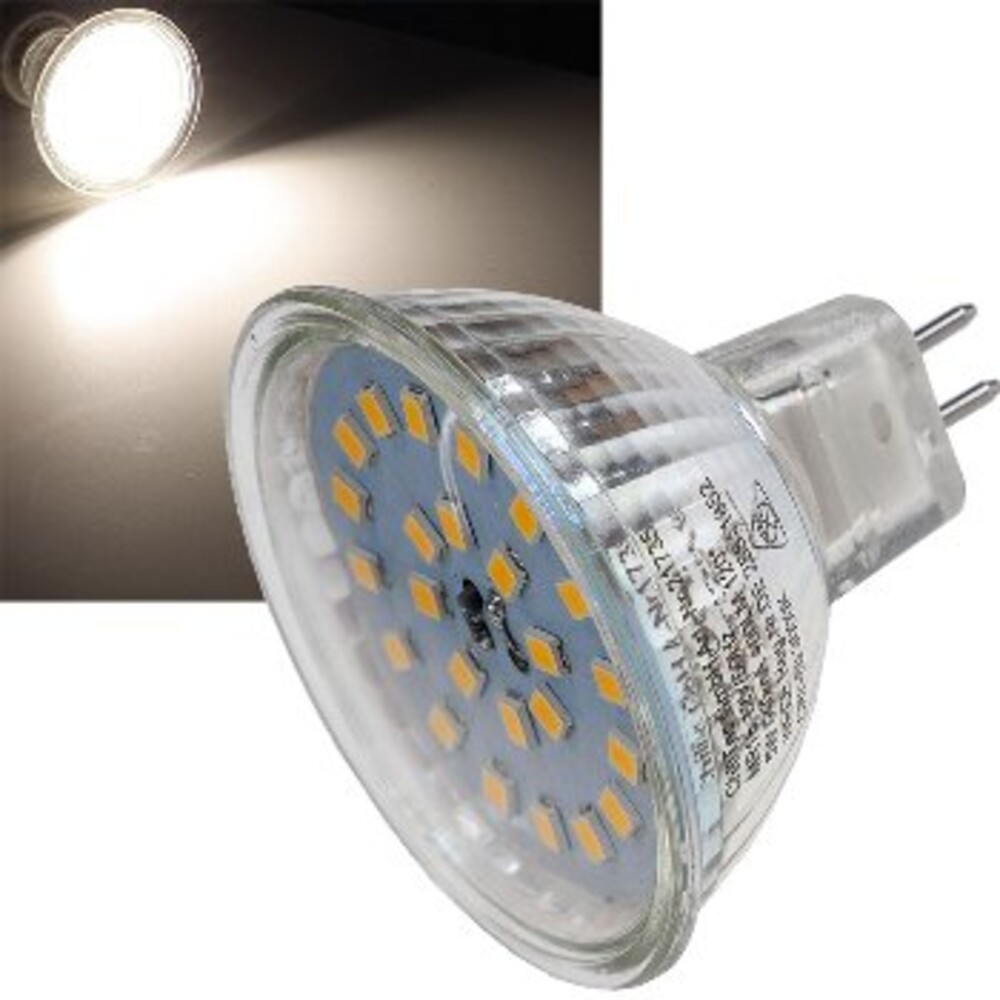 LED Strahler MR16 H55 SMD, 120°, 4000k, 420lm, 12V/5W, neutralweiß