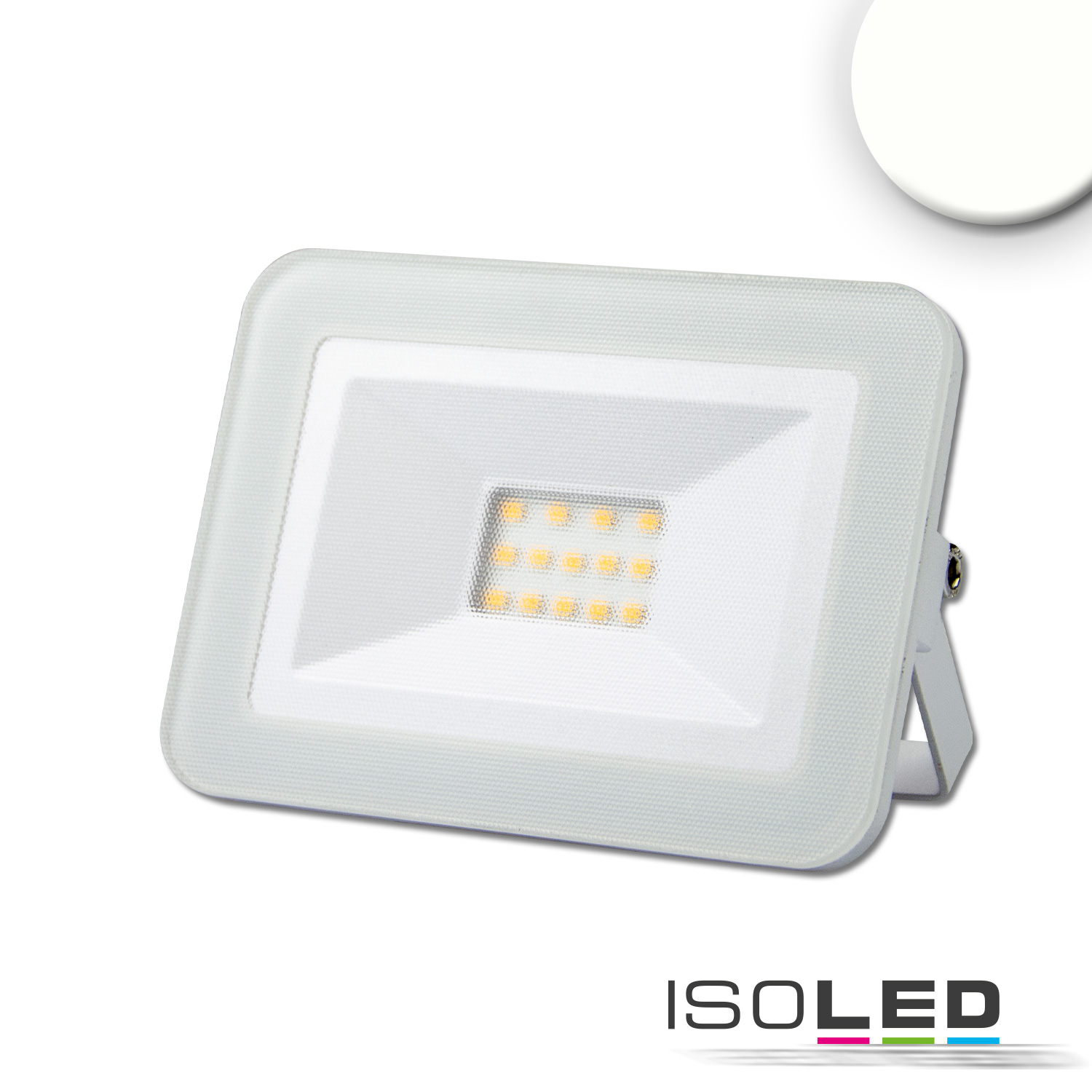ISOLED 115107 LED Fluter Pad 10W, weiss, 4000K