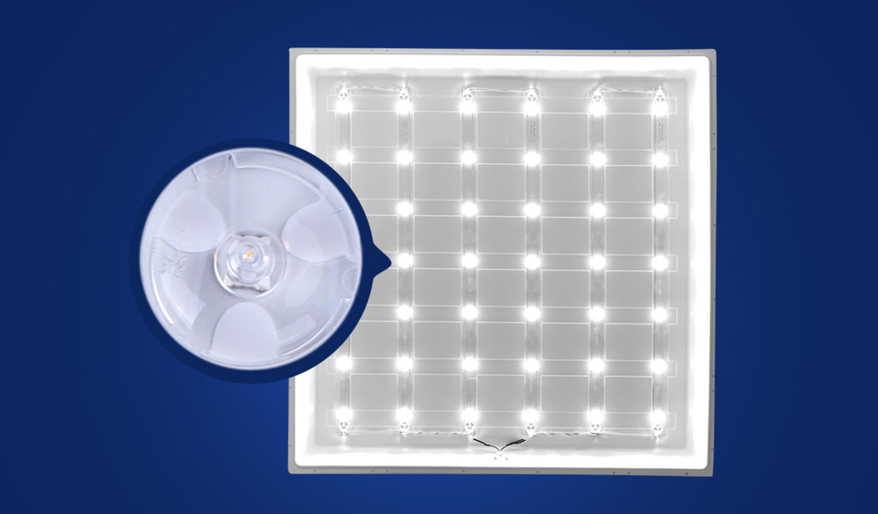 Hochwertiges weißes LED Panel mit einstellbarer Farbtemperatur von LED Universum