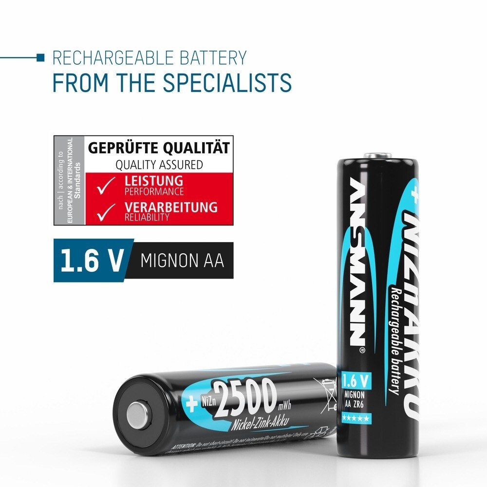 Hochwertige AA Batterien von Ansmann mit hoher Leistung und langer Lebensdauer