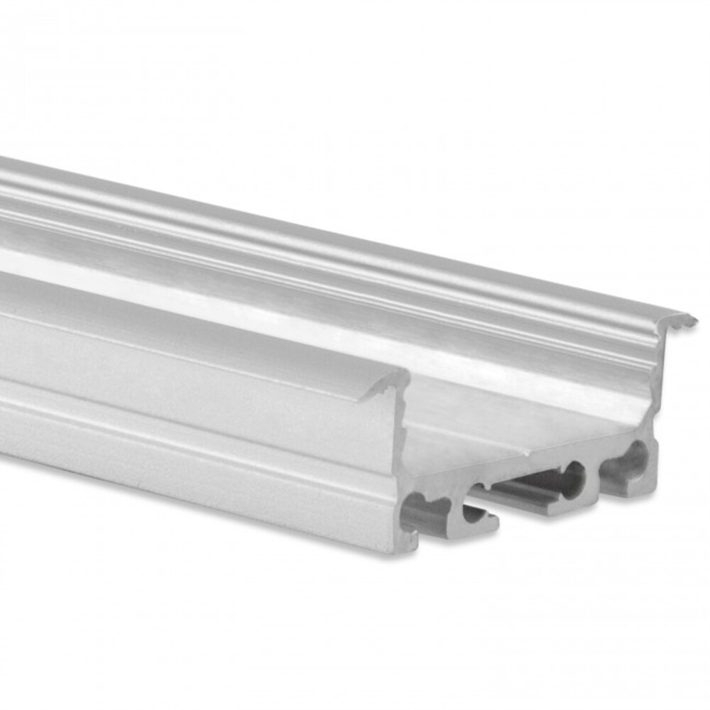 Elegantes und flaches LED-Profil von GALAXY profiles mit breiten Flügeln für LED-Stripes von bis zu 24 mm