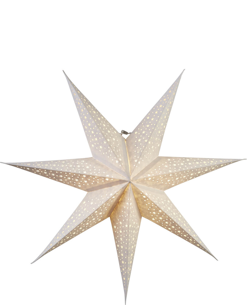 Weißer Stern von Star Trading mit sieben Zacken und ca. 60 cm Durchmesser ohne Kabel