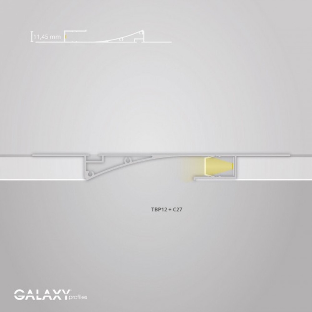 Hochwertiges LED Profil von GALAXY profiles für Trockenbau in schlichtem Design