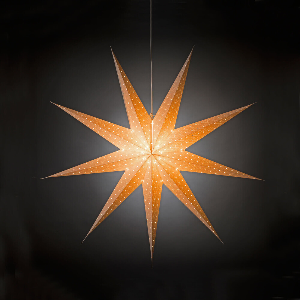 Weißer Stern mit 9 Zacken und Anschlusskabel von der Marke Konstsmide
