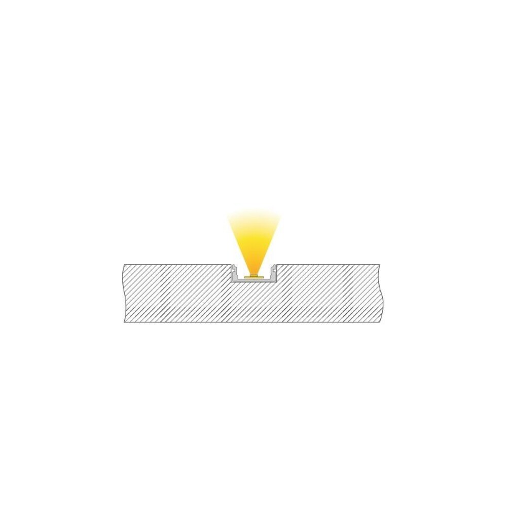 Exquisites flaches LED Profil der Marke Deko-Light in matt silbernem Farbton