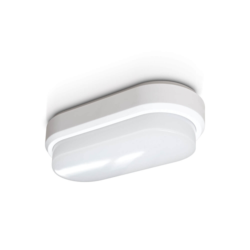 Elegante weiße LED-Deckenleuchte im ovalen Design von LED Universum