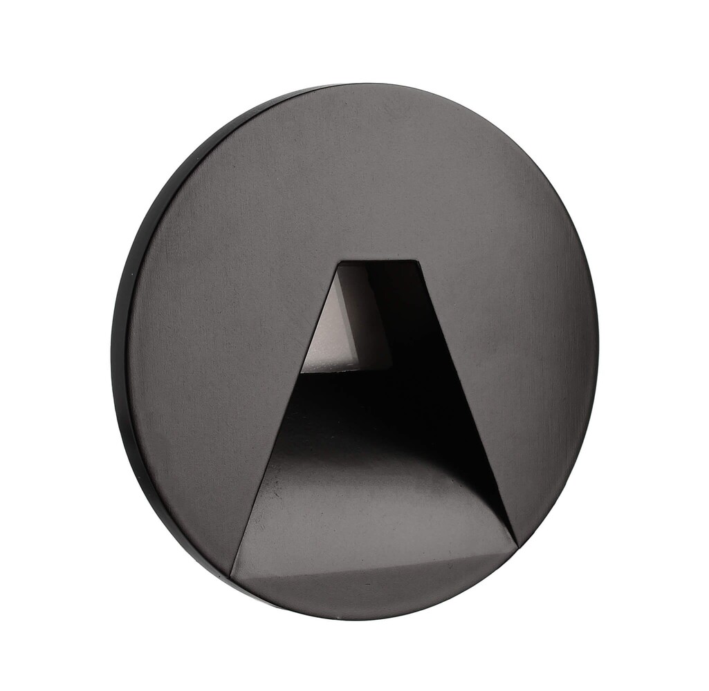 Schwarz-glänzende runde Abdeckung mit Winkel von Deko-Light