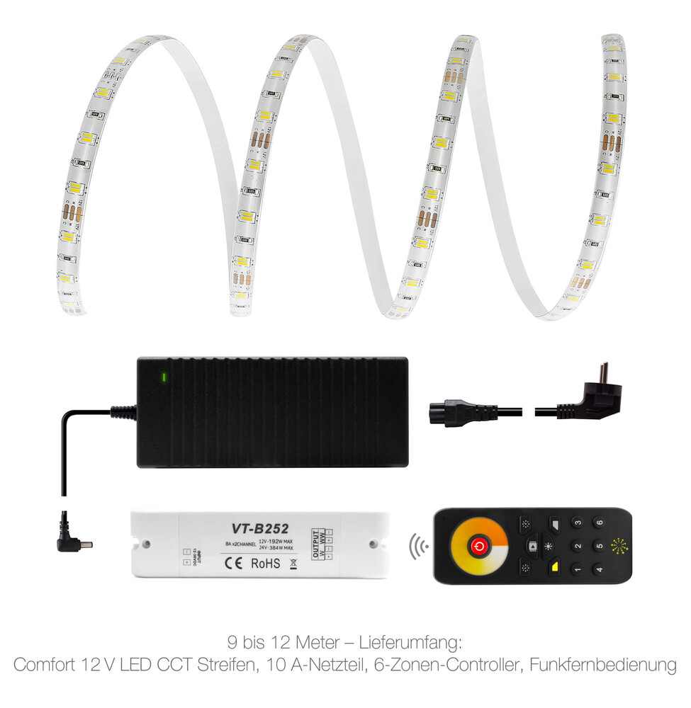LED Universum Comfort 12V LED Streifen IP65 CCT 2 x