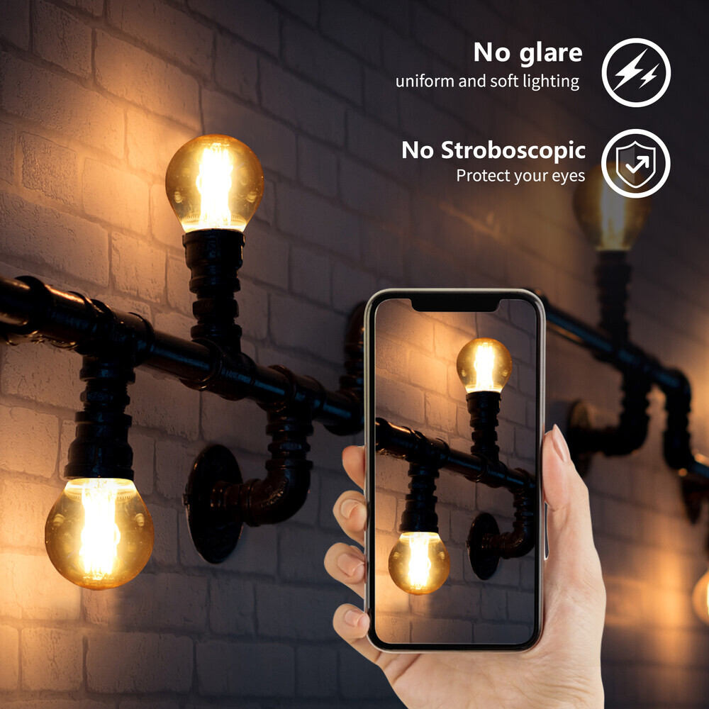 Eindrucksvolles LED Leuchtmittel von LED Universum - attraktive Amber Glühlampe mit leuchtenden 520lm und gemütlichen 2200K