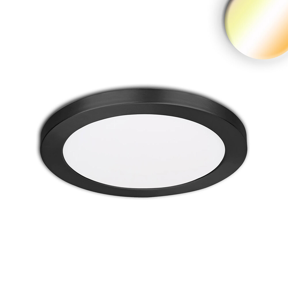 Stilvolle schwarze LED Aufbauleuchte Slim Flex von Isoled mit Farbwechselmöglichkeit