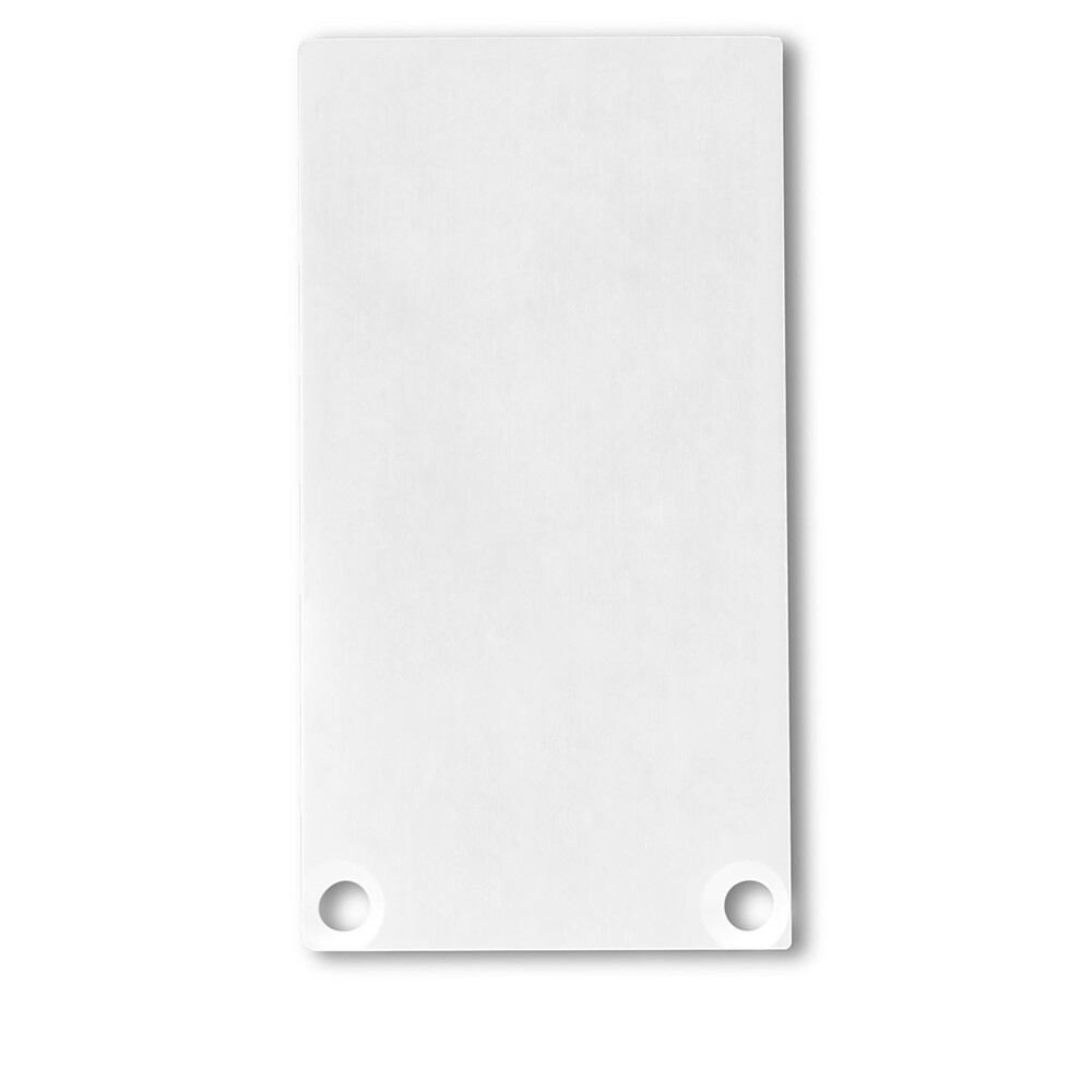 Weiß-glänzende Isoled Endkappe aus robustem Alu im modernen RAL 9010 Design