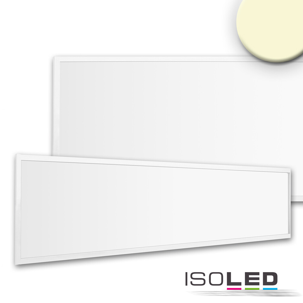 Effizientes Isoled LED Panel in warmweiß mit weißem Rahmen