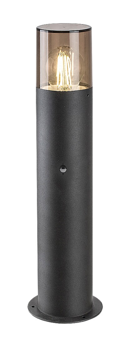 Außenstehleuchte Teplice 77027, E27, Aluminium, schwarz-grau, rund, Modern, ø80mm