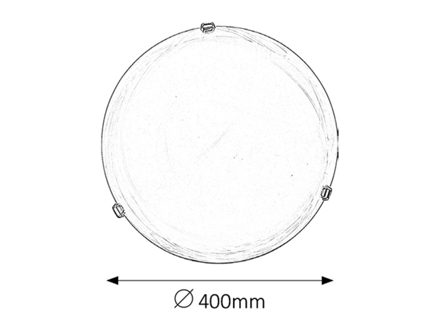 Deckenleuchte 2 Spots Alabastro 3301, E27, Metall, weiß, rund, Klassisch, ø400mm