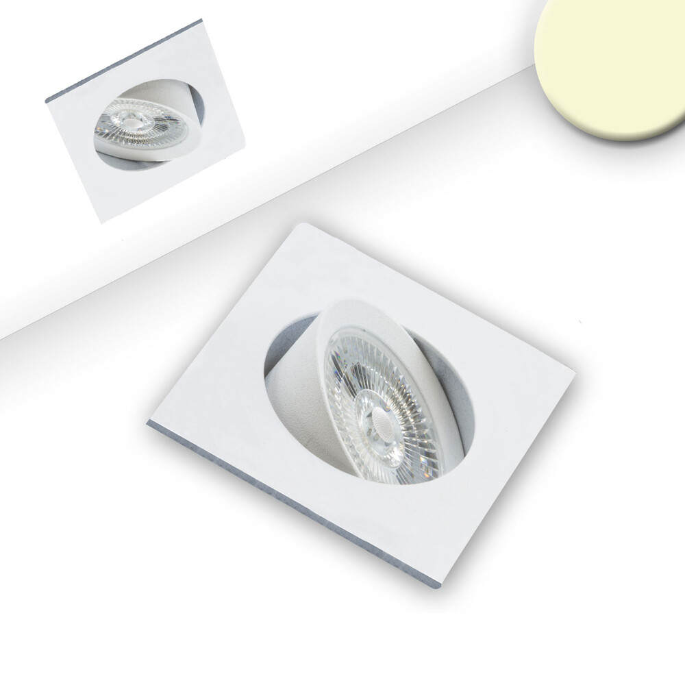 Stilvolle, dimmbare LED Einbauleuchte in elegantem Weiß von Isoled