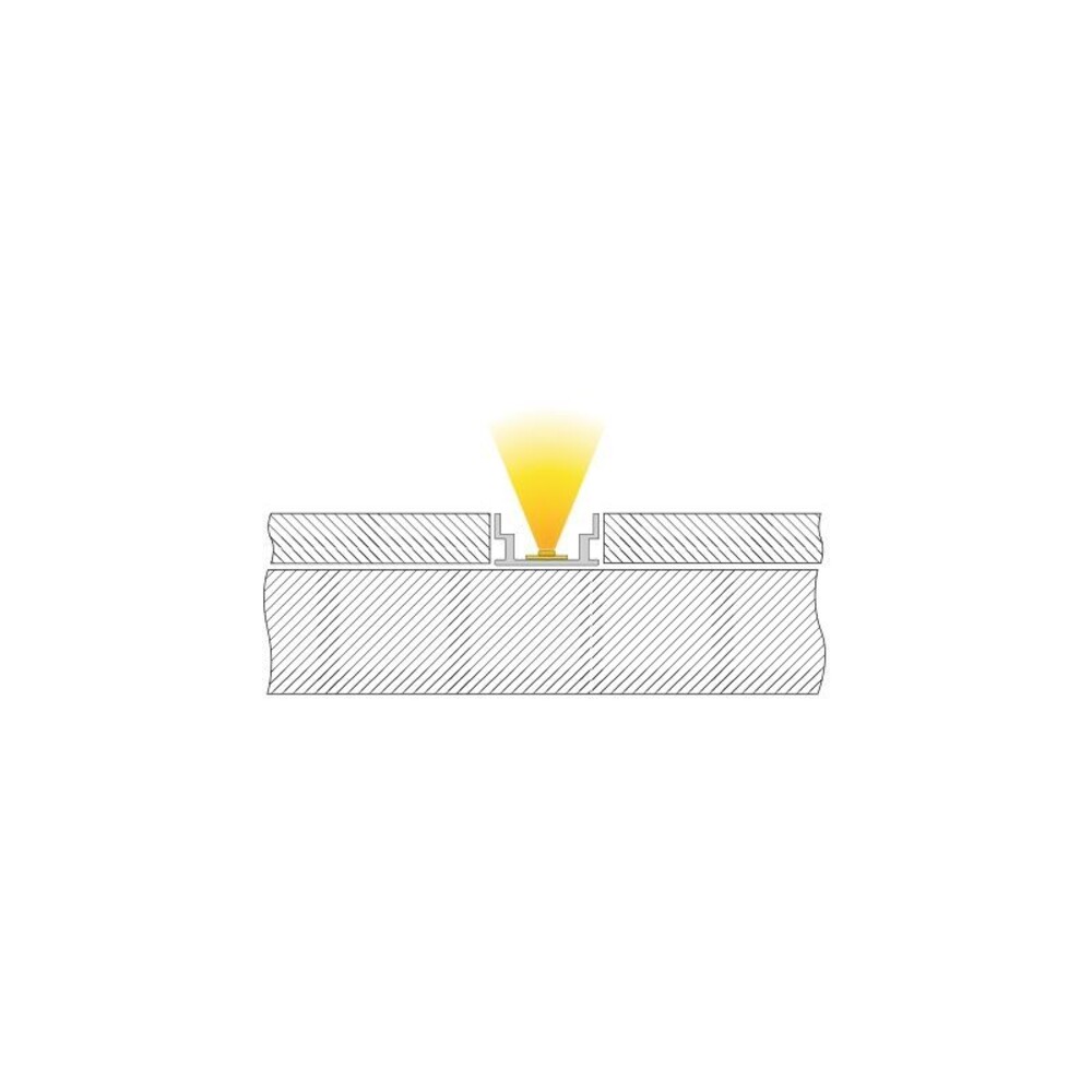 Modernes silbermatt eloxiertes LED-Profil von Deko-Light