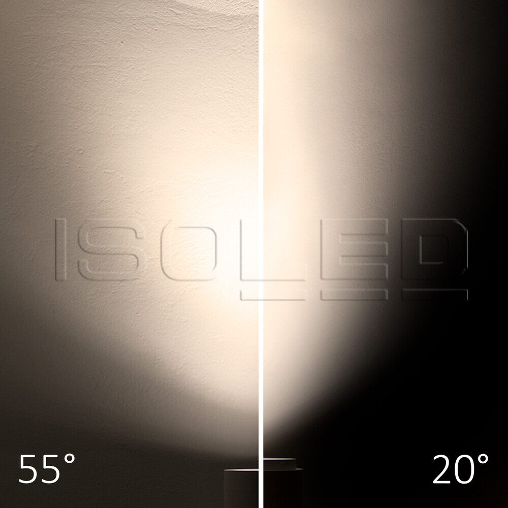 Weiße, matte Isoled Strahler & Spots mit einer warmen Lichttemperatur von 3000K