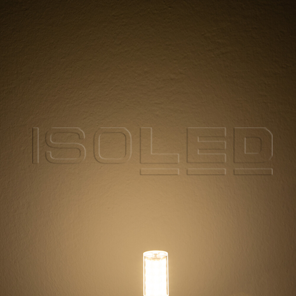 Leuchtendes LED-Leuchtmittel der Marke Isoled in warmweiß