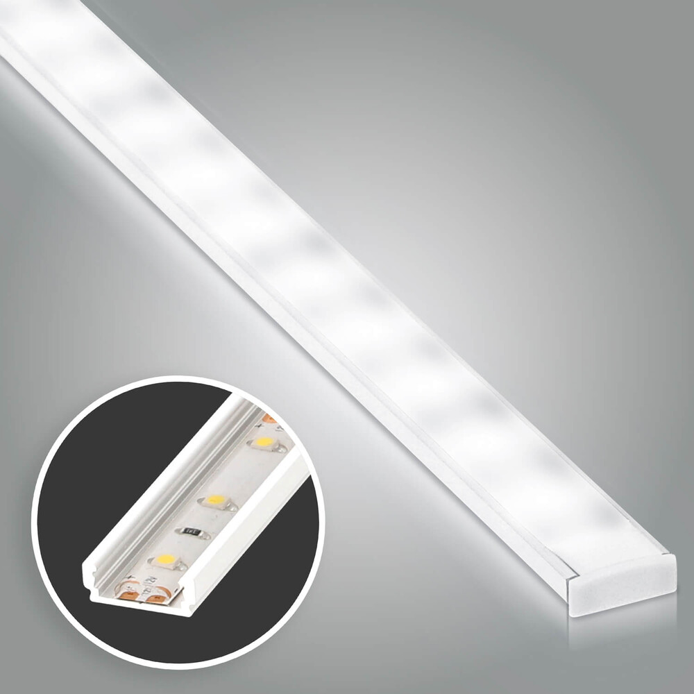 LED Leiste Basic - Comfort 12V LED Streifen IP65 neutralweiß 60 LED/m 3528  - 0,5m Aufbau schmal 12mm - weiß, 0,5m, weiß, Aufbau schmal 12mm