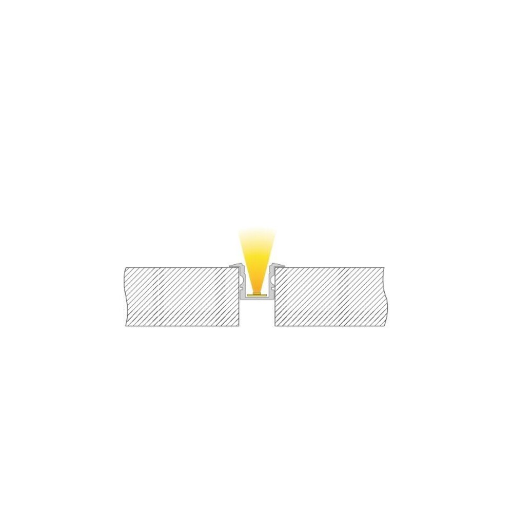 Elegant matt silbernes LED-Profil von Deko-Light
