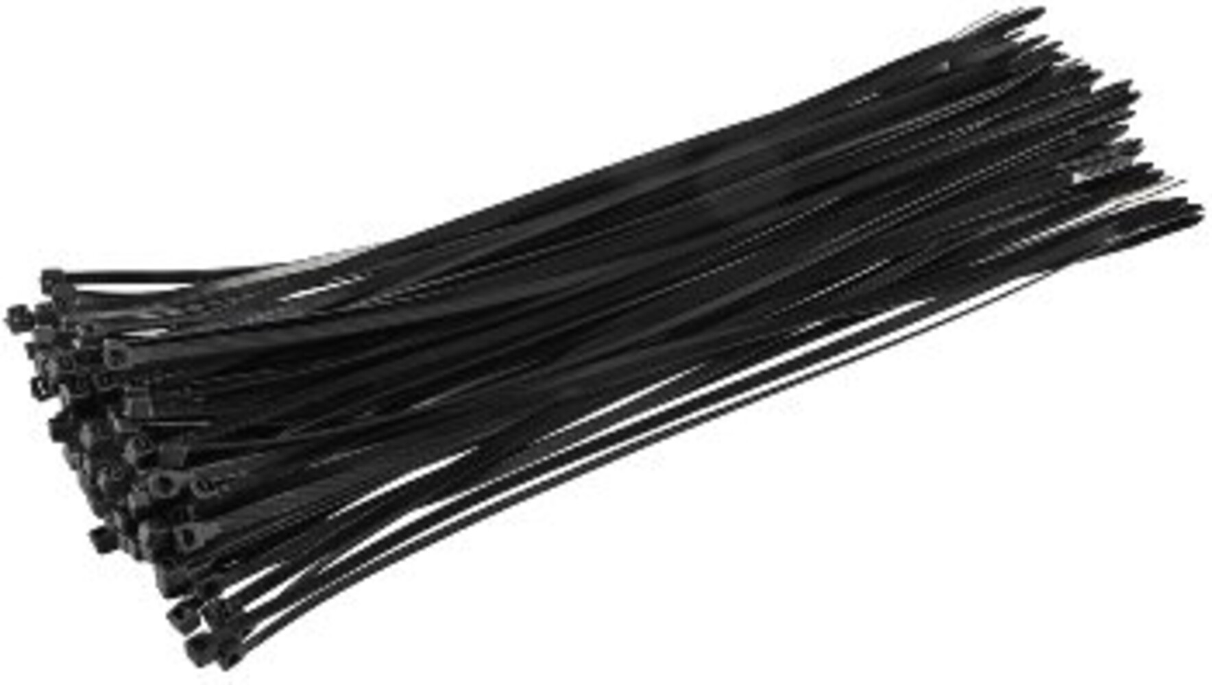 Stabile schwarze Kabelbinder von ChiliTec mit hoher Zugkraft, UV-resistent. Verpackung beinhaltet 100 Stück.