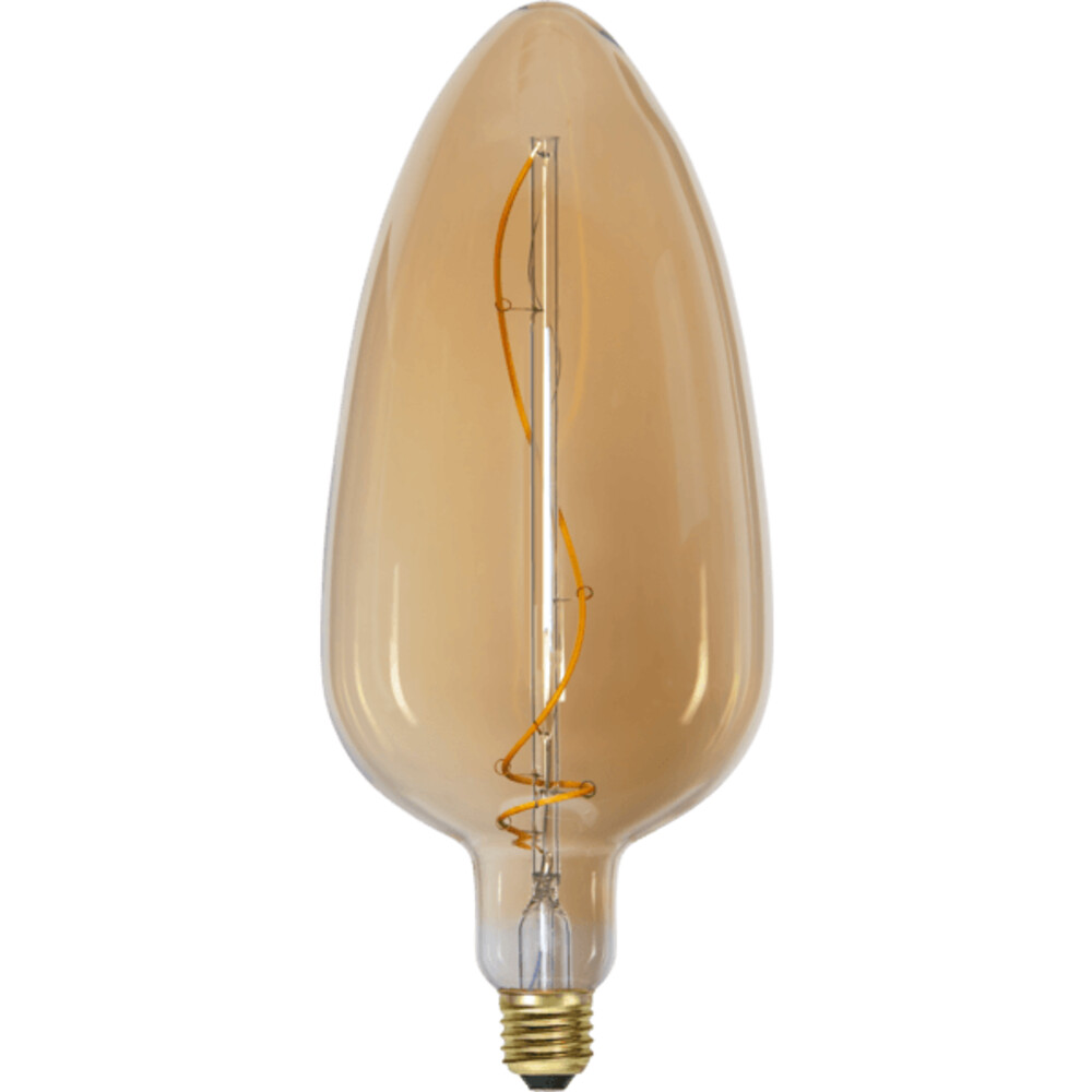 Vintage-industrielles LED-Leuchtmittel in Kerzenform von Star Trading mit wärmer Farbtemperatur