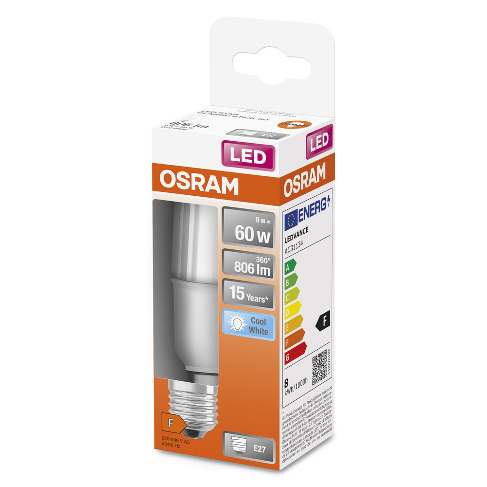 Hochwertiges LED-Leuchtmittel der Marke OSRAM mit kühlem Licht bei 4000 K