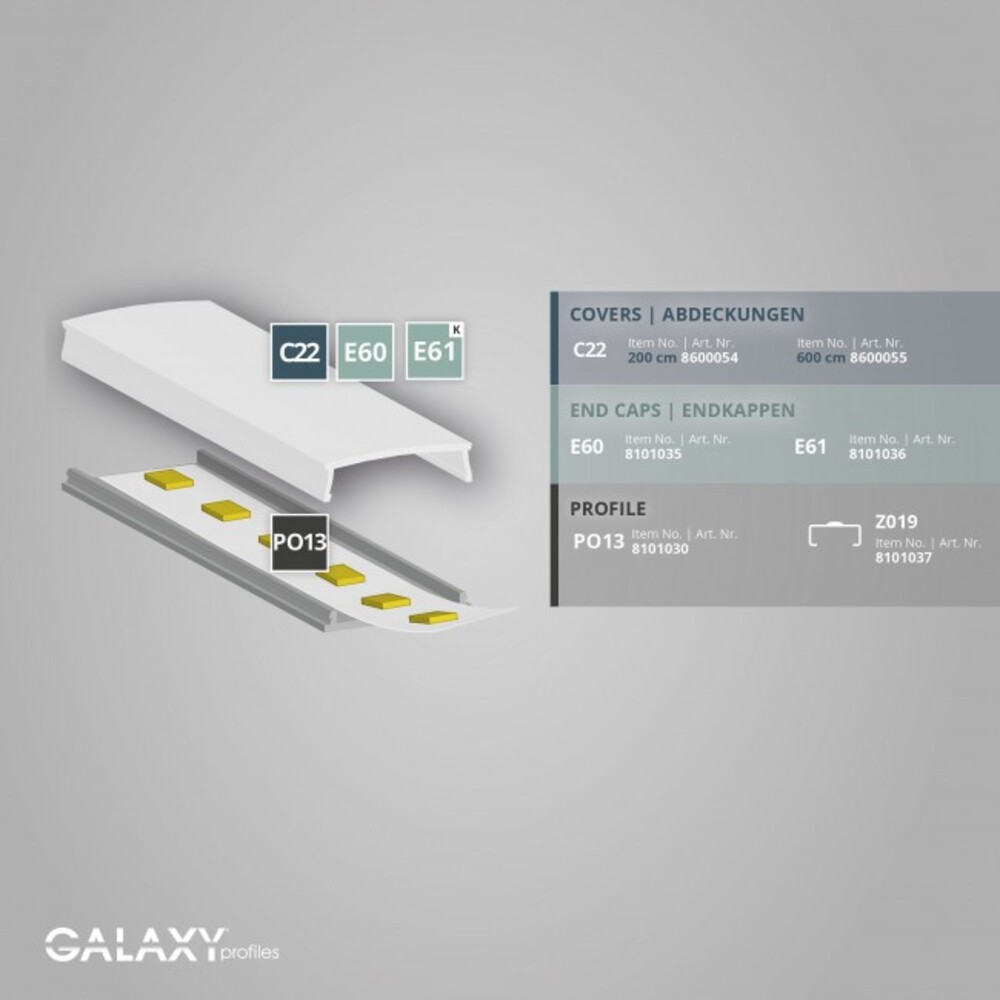 Hochwertiges biegbares LED Profil von GALAXY profiles mit maximaler Streifenbreite von 15 mm