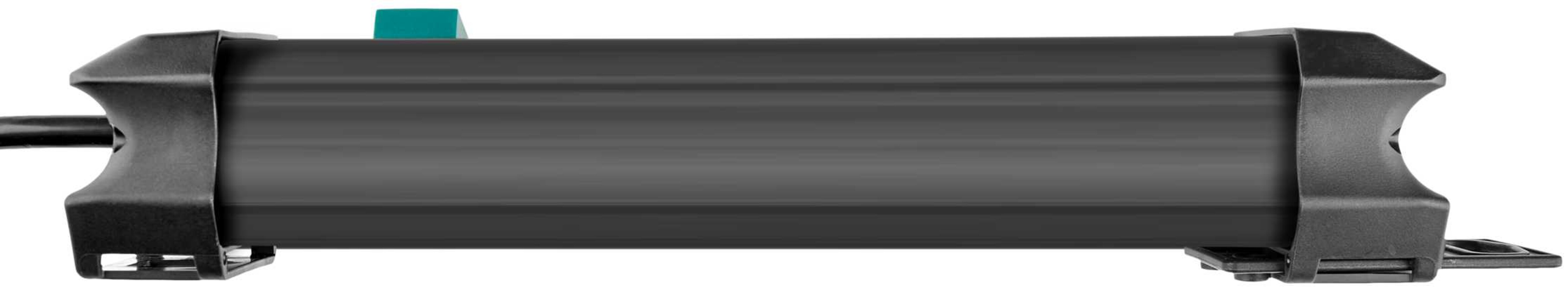 Hochwertige Steckdosenleiste von Brennenstuhl, Schwarz/Rot, Premium Line, 4-fach, Schalter, 1,8m Kabel