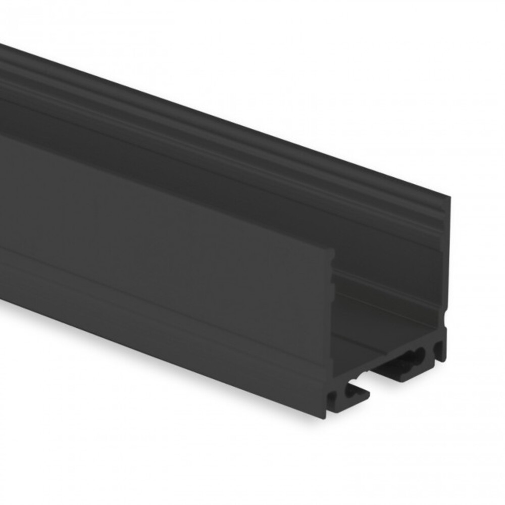 Die hochwertige GALAXY profiles LED Profil in schwarz mit einer Länge von 200 cm und einer Breite von 16 mm, ideal für LED Stripes