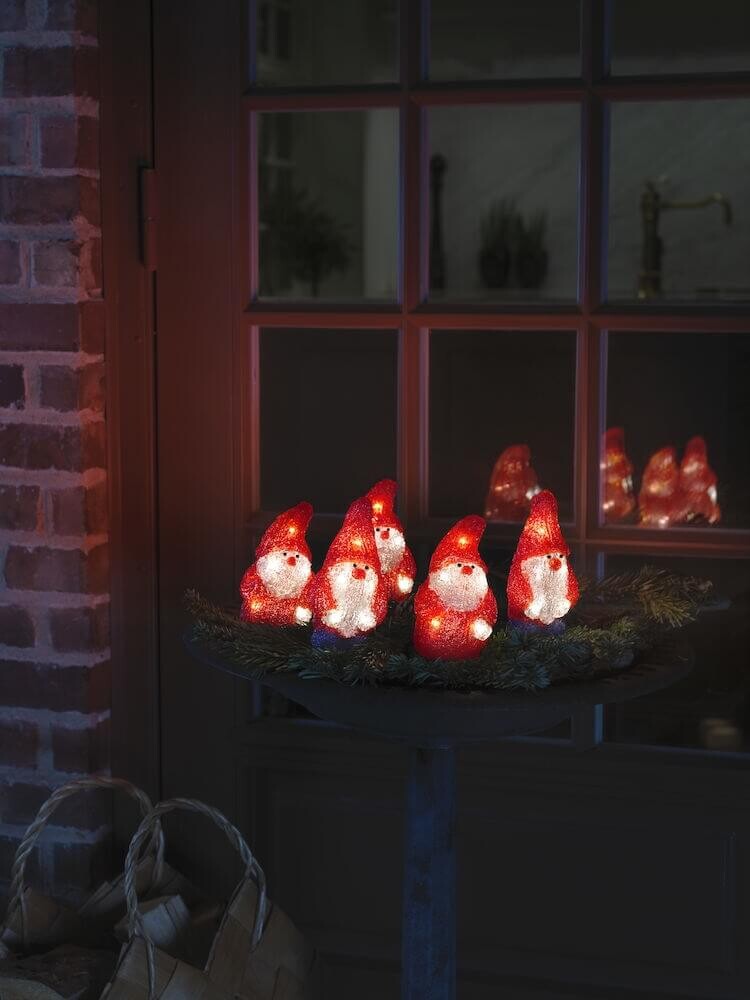 Bezaubernde Konstsmide Leuchtfiguren als 5er Set mit warm weißem Licht für den Außenbereich