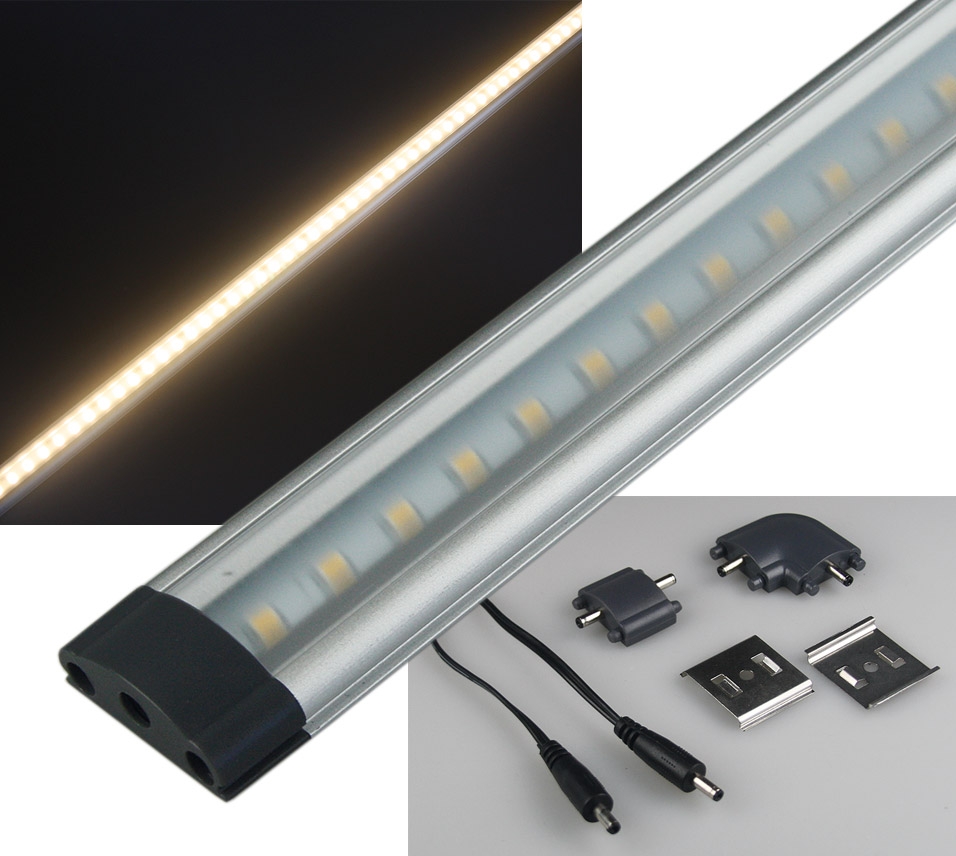 LED Unterbauleuchte "CT-FL50" 50cm, 410lm, 5 Watt, 3000K / warmweiß