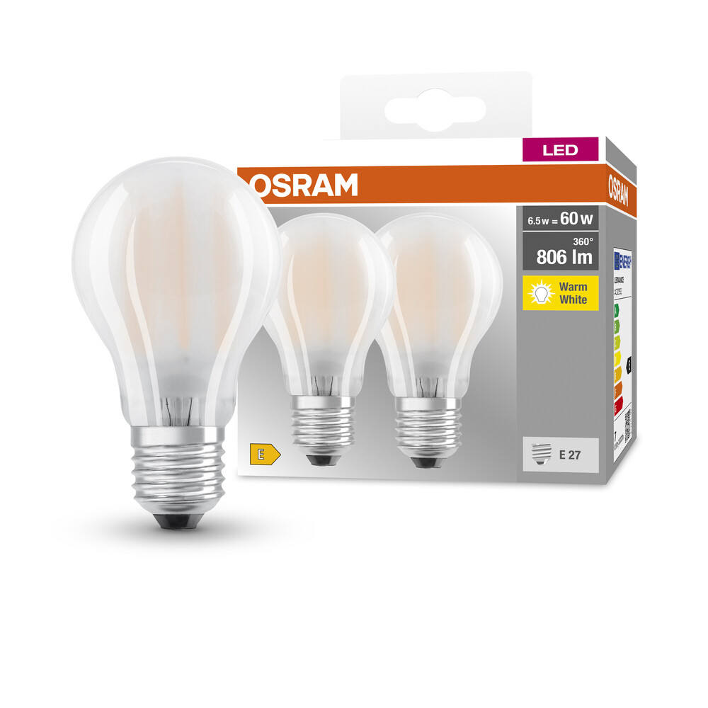 Hochwertiges LED-Leuchtmittel von OSRAM mit einer Farbtemperatur von 2700 K