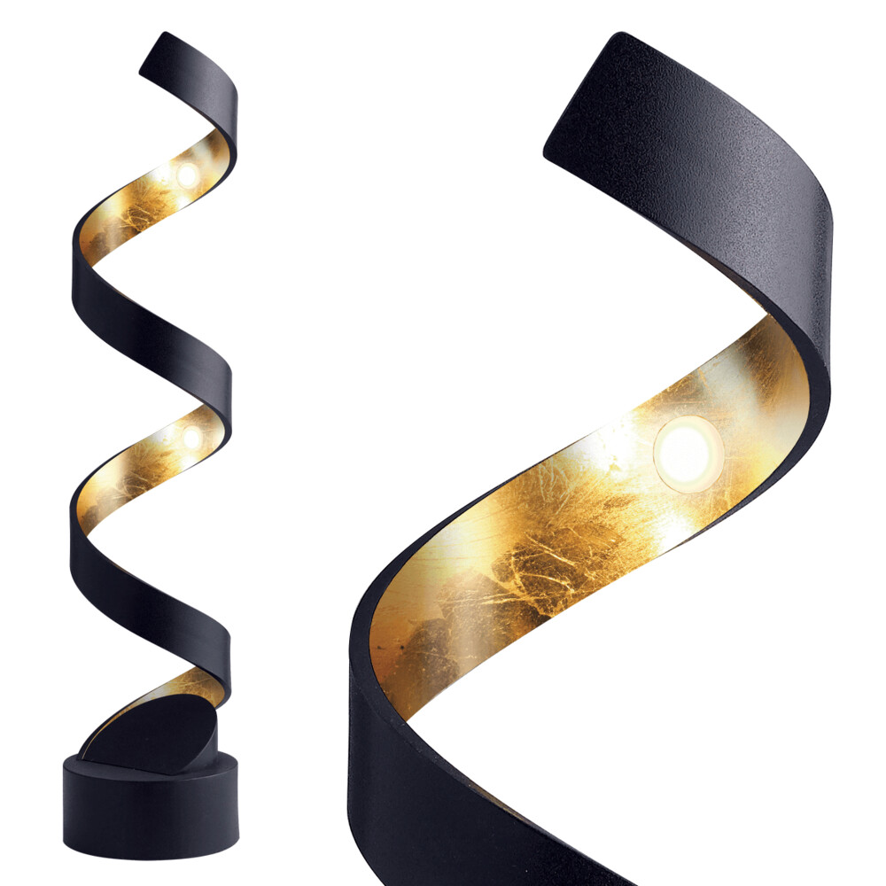 Eindrucksvolle ECO-LIGHT Leselampe mit helix Design aus hochwertigem Metall