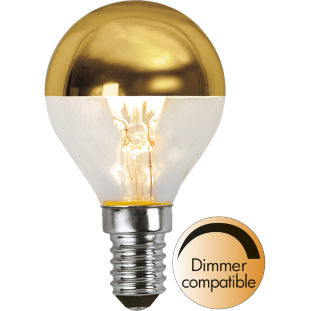 Ein erlesenes, goldenes Filament Leuchtmittel von Star Trading, perfekt für eine stilvolle Lichtausstrahlung bei 2700 K und 250 LM