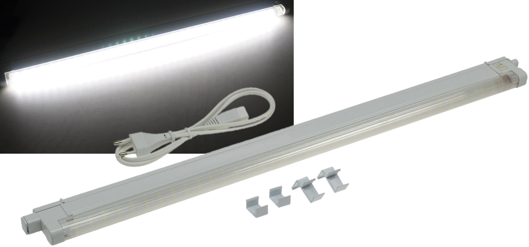 LED Unterbauleuchte "SMD pro" 60cm, 560lm, 6500k, 34 LEDs, Licht weiß